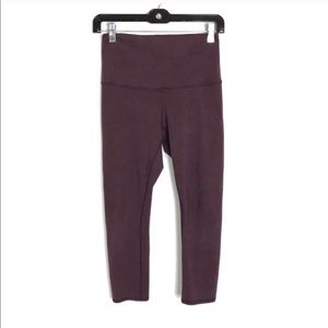 Lululemon High Waisted Wunder Under Crop Leggings